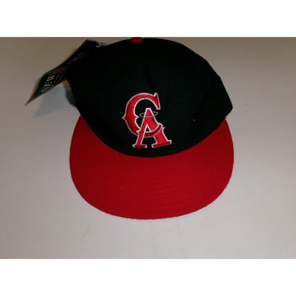 CALIFORNIA ANGELS NEW ERA 90S FITTED SZ 7 DIAMOND   BEACH   HAT CAP VINTAGE K2